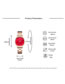 Fashion Red Starry Sky Steel Band Waterproof Marble Face Quartz Ladies Watch