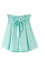 Fashion Green Bow Tie Pleated Shorts
