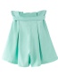 Fashion Green Bow Tie Pleated Shorts