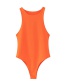 Fashion Orange Round Neck Suspender Bodysuit