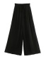 Fashion Black Polka-dot Lace-up Elasticated Wide-leg Pants
