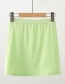 Fashion Green Letter Embroidered Split Skirt