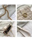 Fashion Creamy-white Embroidered Thread Diamond Chain Cross Body Shoulder Bag