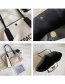 Fashion Black Letter Print Stitching Shoulder Bag