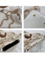 Fashion Creamy-white Solid Color Shoulder Messenger Bag With Chain Clip