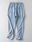 Fashion In Blue Washed Tencel Two-button Denim Trousers