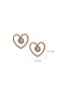 Fashion Golden Hollow Love Pearl Alloy Earrings