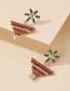 Fashion Color Mixing Diamond-set Geometric Windmill Alloy Stud Earrings