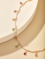 Fashion Color Mixing Multicolored Round Bead Tassel Alloy Necklace