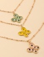 Fashion Pink Resin Butterfly Alloy Necklace