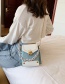 Fashion White With Blue Crossbody Chain Shoulder Bag