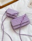 Fashion Purple Large Stone Pattern Shoulder Crossbody Bag