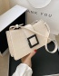Fashion Stone Grain White Hand-shouldered Diagonal Shoulder Bag