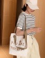 Fashion Yellow Canvas Shoulder Letter Print Tote