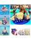 Fashion Blue Pvc Inflatable Cartoon Character Flag Swimming Ring