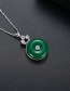 Fashion Green Green Chalcedony Pendant Necklace