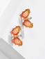 Fashion Gradient Purple Acrylic Butterfly Wings Earrings