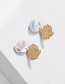 Fashion Pearl Freshwater Pearl Leaf Earrings