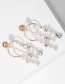 Fashion Pearl Pearl Metal Shell Large Earrings