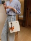 Fashion Plain Beige Shoulder Messenger Handbag