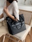 Fashion Black Contrast Printed Shoulder Bag