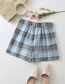 Fashion Blue Plaid Check Short Skirt