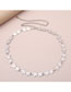 Fashion White K Single-layer Five-pointed Star Metal Waist Chain