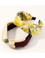 Fashion Light Yellow Dot Cross Fabric Print Headband