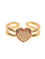 Fashion Little Love Micro-set Color Diamond Love Ring