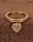Fashion Section Two Love Ring With Micro Diamonds