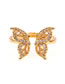 Fashion Golden Hollow Butterfly Opening Adjustable Ring