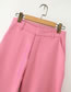 Fashion Pink Loose Straight Trousers