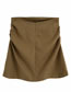 Fashion Dark Army Green Pleated Short Skirt