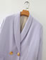 Fashion Purple Double-breasted Suit Jacket With Clamshell