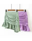 Fashion Purple Draped Skirt