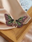 Fashion Color Butterfly Earrings With Alloy Diamonds