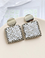 Fashion Silver Alloy Pearl Diamond Stud Earrings