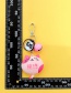 Fashion Pink Cartoon Cat Doll Keychain Car Pendant