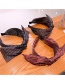 Fashion Black Rhinestone Houndstooth Wide-brimmed Bow Headband