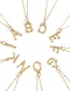 Fashion Yx15470 Bead Chain 26 Letters 316l Titanium Steel Gold Plated Necklace