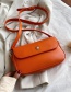 Fashion Orange Solid Color Shoulder Portable Crossbody Bag