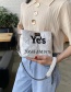 Fashion White Letter Portable Transparent Chain Shoulder Messenger Bag