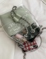 Fashion Green Transparent Printed Chain Crossbody Bag