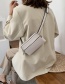 Fashion White Solid Color Shoulder Crossbody Bag