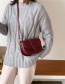 Fashion Red Wine Stone Shoulder Bag