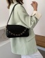 Fashion Black Stone Shoulder Shoulder Crossbody Bag