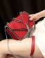 Fashion Red Studded Tassel Shoulder Chain Crossbody Bag