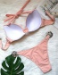 Fashion Pink Split Swimsuit With Hard Straps