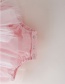 Fashion Light Pink Baby Mesh Skirt Suspender Bodysuit
