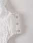 Fashion White Sleeveless Cotton V-neck Hollow Lace Baby Clothes